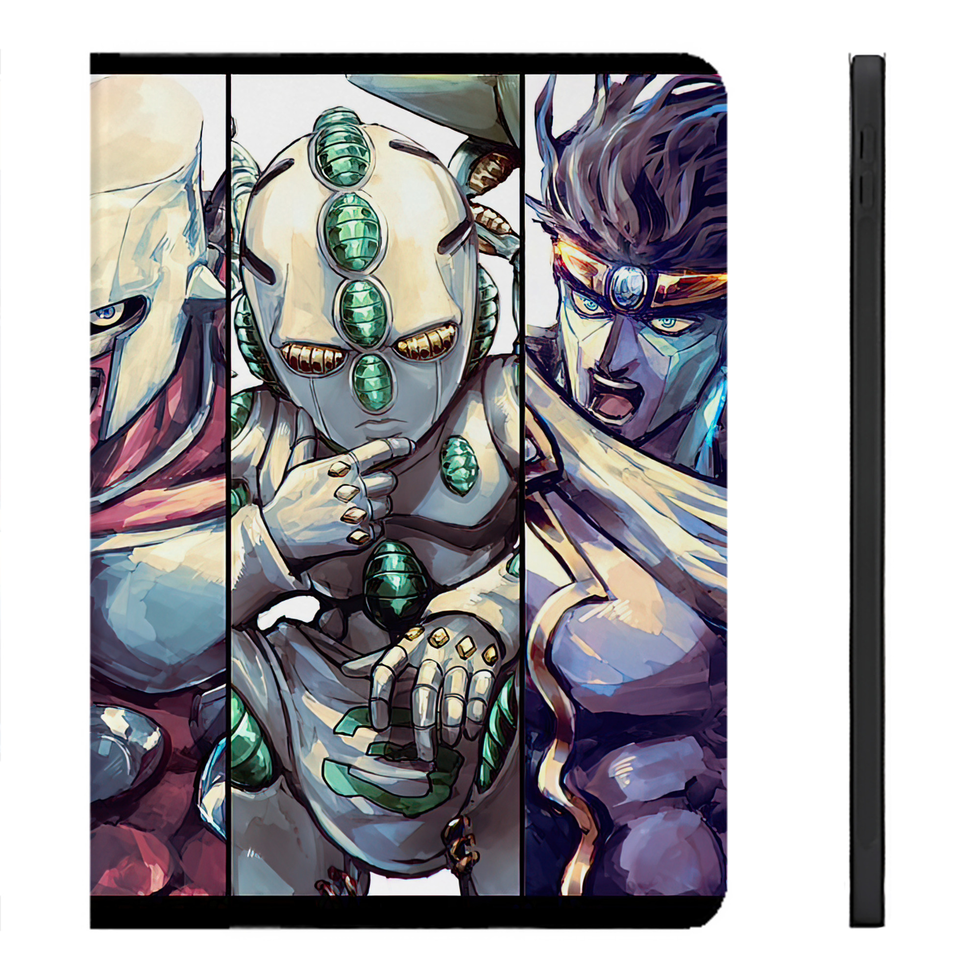 （画像用） ジョジョの奇妙な冒険 JoJo's Bizarre Adventure IPadケース ペンホルダー付き ブックスタイルデザイン